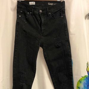 Gap High Rise Skinny Jeans Black